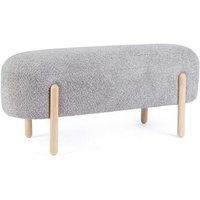 Iperbriko - Helle graue Bank 108x41,5x48 aus Bouclé von IPERBRIKO