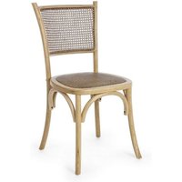 Iperbriko - Holzstuhl mit natürlichem Rattan im Vintage-Stil von IPERBRIKO