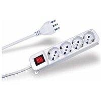 Iperbriko - Mehrfachsteckdose mit Schalter - 4 bivalente Schuko-Steckdosen von IPERBRIKO