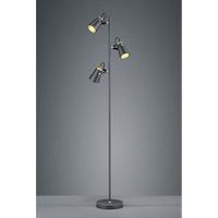 Minimale Stehlampe 3 verstellbare Kegel Edward H160 cm Schwarz und Gold Trio Lighting von IPERBRIKO