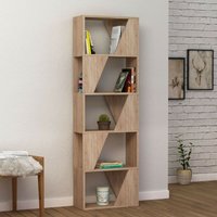 Moderne Eichenholz-Bücherregal mit 5 Regalen 54 x 24 x 168 cm von IPERBRIKO