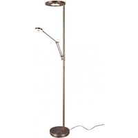 Moderne LED-Stehlampe mit dimmbarem Lesespot Barrie Brass Trio Lighting von IPERBRIKO