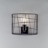 Iperbriko - Moderne industrielle Wandlampe aus schwarzem Eisen und Kupfer ein Licht 28x15x h22 cm von IPERBRIKO