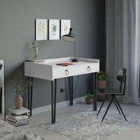 Iperbriko - Moderne weiße Schreibtisch mit schwarzen Beinen und Schublade h 81,40 x b 61,80 x l 100 cm von IPERBRIKO