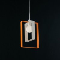 Iperbriko - Moderner Pendelleuchter aus Weiß-Orange-Eisen 25Xh.40 cm von IPERBRIKO