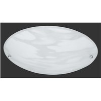 Iperbriko - Ovale Deckenleuchte Wollschirm Sandgestrahltes Glas Alabaster Trio Beleuchtung von IPERBRIKO