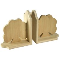 Iperbriko - Paar Buchstützen aus Holz mit Baum cm19x17x19 von IPERBRIKO