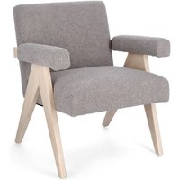 Iperbriko - Sessel Faiza taupe 57,5x80x83 von IPERBRIKO
