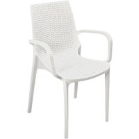Sessel Nirvana aus weißem Polypropylen mit Rattan-Effekt von IPERBRIKO