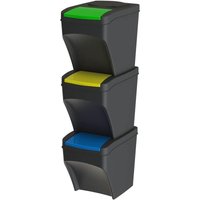Iperbriko - Set mit 3 Stapel-Mülltonnen 25l Fässer ne von IPERBRIKO