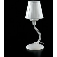 Shabby White Iron Tischlampe One Light Weißer Lampenschirm 17x h27 cm von IPERBRIKO