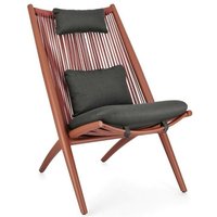 Iperbriko - Terracotta Aloha Lounge Sessel mit Kissen 66x84x98h cm von IPERBRIKO