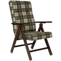 Iperbriko - Verstellbarer Roma-Sessel aus grün kariertem Stoff von IPERBRIKO