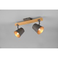Verstellbarer Spotlight Double Holz und Nickel Metal Bell Trio Lighting von IPERBRIKO