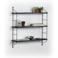 Iperbriko - Wandbücherregal 3 Regale Neelix schwarz cm 60 x 15 x 68 h von IPERBRIKO