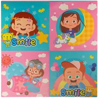 Weicher smile Puzzle-Teppich 60x60x1 cm für Kinder, Innenraumspiel von IPERBRIKO