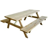 Iperbriko - Klapptisch mit Holzbänken Picknicktisch Gartenarbeit Camping von IPERBRIKO