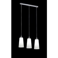 Iperbriko - Koni Modern Pendelleuchte 3xE27 Nickel und Weißglas L60 cm Trio Beleuchtung von IPERBRIKO