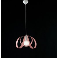 Iperbriko - Kronleuchter Schlafzimmeraufhängung aus Eisen Weiß Rosa ein Licht 32x h24 cm von IPERBRIKO
