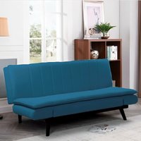 Iperbriko - Kyl-Schlafsofa aus blauem Stoff mit schwarzen Metallfüßen von IPERBRIKO