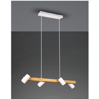 Marley Trio Lighting Linear Wood Pendelleuchte 4 verstellbare zylindrische weiße Spots von IPERBRIKO