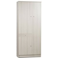 Mehrzweck-Kleiderschrank mit drei Türen und einer Schublade Eukalyptus 77x34x h183 cm von IPERBRIKO