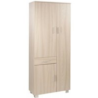 Mehrzweck-Kleiderschrank mit drei Türen und einer Schublade Light Elm 77x34x h178 cm von SARMOG