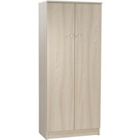 Mehrzweck-Kleiderschrank mit zwei Türen Light Elm 62x34x h147 cm von IPERBRIKO