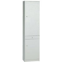 Mehrzweck-Kleiderschrank mit zwei Türen und einer Schublade Weiß 46x34x h183 cm von IPERBRIKO