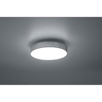 Moderne LED-Deckenleuchte grau Lugano Stoff Lampenschirm Ø40 cm Trio Lighting von IPERBRIKO