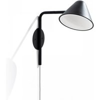 Moderne LED-Wandleuchte Antares aus schwarzem Metall sts, 30cm x 27.5cm x 15cm von IPERBRIKO