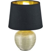 Moderne Tischlampe Gold Keramik Schwarz Luxor Lampenschirm Ø18 cm Trio Lighting von IPERBRIKO