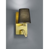 Moderne goldfarbene Wandlampe mit schwarzem Lampenschirm und Spot-LED-Marriot-Trio-Beleuchtung von IPERBRIKO