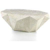 Modernes Beistelltisch aus beigem fossilem Stein, 120 x 70 x h 40 cm von IPERBRIKO