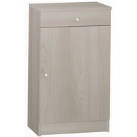 Niedriger Mehrzweck-Kleiderschrank mit einer Tür und einer Schublade Light Elm 46x34x h80 cm von IPERBRIKO