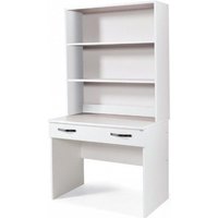 Schreibtisch mit Schublade für Schlafzimmer oder Büro mit weißem Bücherregal Computerarbeitsplatz Schreibtisch mit Schublade für Schlafzimmer oder Büro mit weißem Bücherregal Computerarbeitsplatz von IPERBRIKO