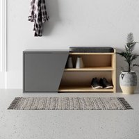 Schuhbank aus anthrazitfarbigem Eichenholz 47x104x37 Schuhbank aus anthrazitfarbigem Eichenholz 47x104x37 von IPERBRIKO