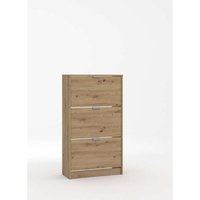 Schuhschrank Eiche 67x28x119 cm mit 3 Türen von IPERBRIKO