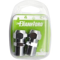 Faidf - Set mit 2 verchromten Doppelkegelnippeln für Pfeifen, verpackt im Blister von FAIDF