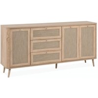 Sideboard KUTA51A Sonoma-Eiche 3 Schubladen und 3 Türen in Bastoptik von IPERBRIKO