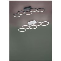 Vigo Dimmbare LED-Deckenleuchte 5 Hexagons L90 cm Weiß Trio Lighting von IPERBRIKO