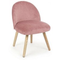 Iperbriko - Vintage Sessel aus Stoff Antik Pink adeline 47x57x h76 cm von IPERBRIKO
