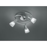 Reality Leuchten - led Deckenstrahler visto 3 flammig Silber, Glas Alabaster, Rondell ø 30cm von REALITY LEUCHTEN
