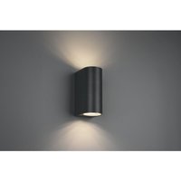 Iperbriko - Wandleuchte Double Emission Led Rounded Roya Anthrazit H15 cm IP44 Trio Lighting von IPERBRIKO