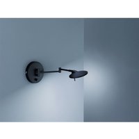 Wandleuchte Kazan Led Dimmbar Schwarz Einstellbar Ø14 cm Trio Lighting von IPERBRIKO