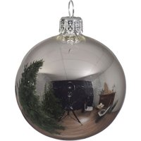 Weihnachtskugel - glänzendes silbernes Weihnachtsglas - ø 6cm von IPERBRIKO