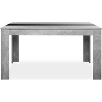 Zementfarbener Esstisch mit schwarzem oder weißem Wendeeinsatz, 138 x 80 x 74 cm von IPERBRIKO