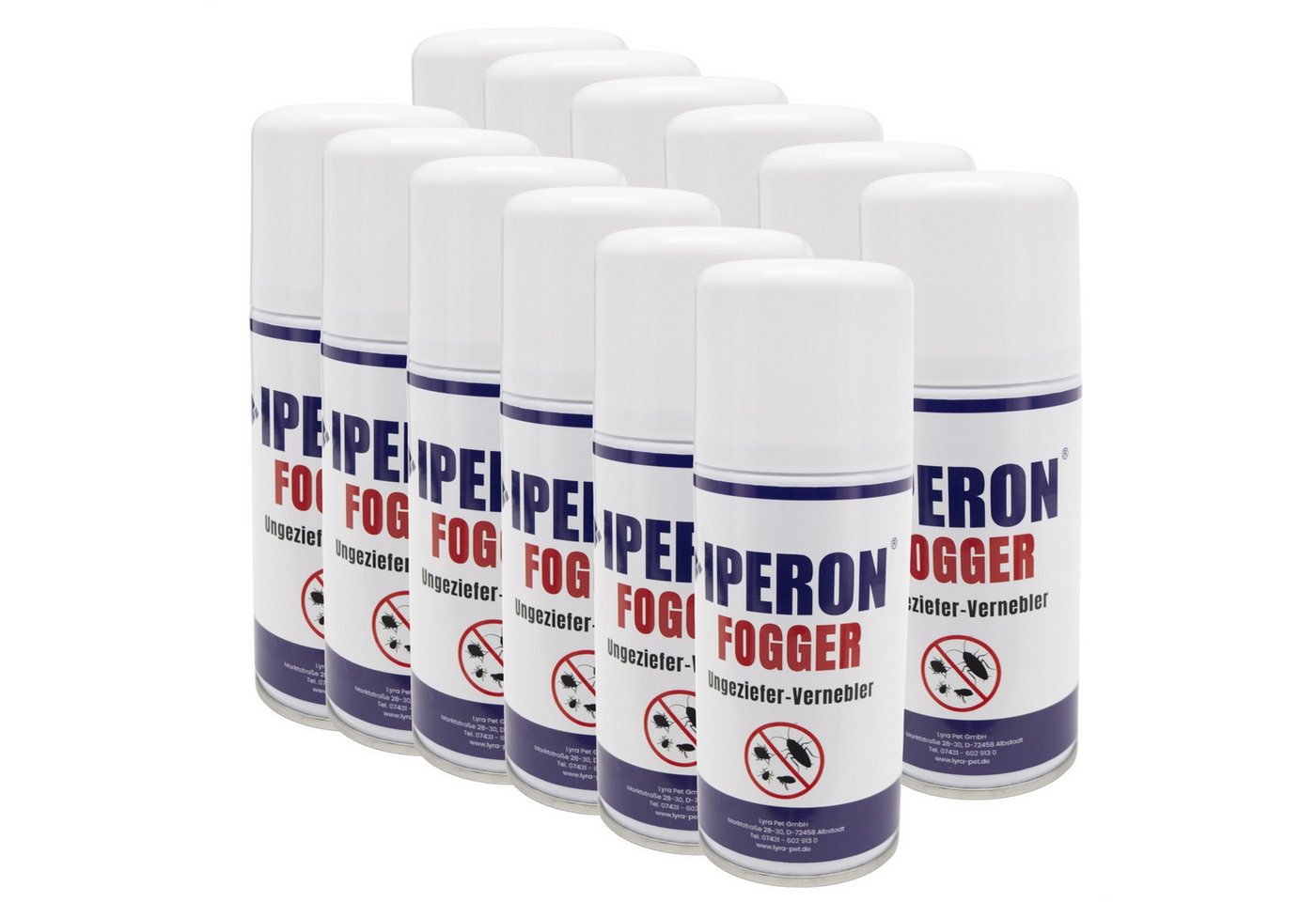 IPERON Insektenspray 12 x 150 ml IPERON® Fogger Ungeziefer-Vernebler, 1,8 l, 1800,0 ml von IPERON