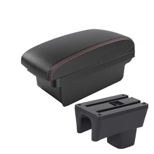 IPEVMLZ Armaturenbrettbox Innenraum-Accessoire Aufbewahrungsbox Für Suzuki Für Swift 2005-2023(A1 Schwarz Rot KEIN USB) von IPEVMLZ