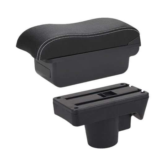 IPEVMLZ Armlehne Für Opel Für Astra Armlehnenbox Für Astra H 2006 2007 2008-2011 Autoarmlehne Lagerbox Mit Gekrümmter Oberfläche(C3 Schwarz weiß KEIN USB) von IPEVMLZ